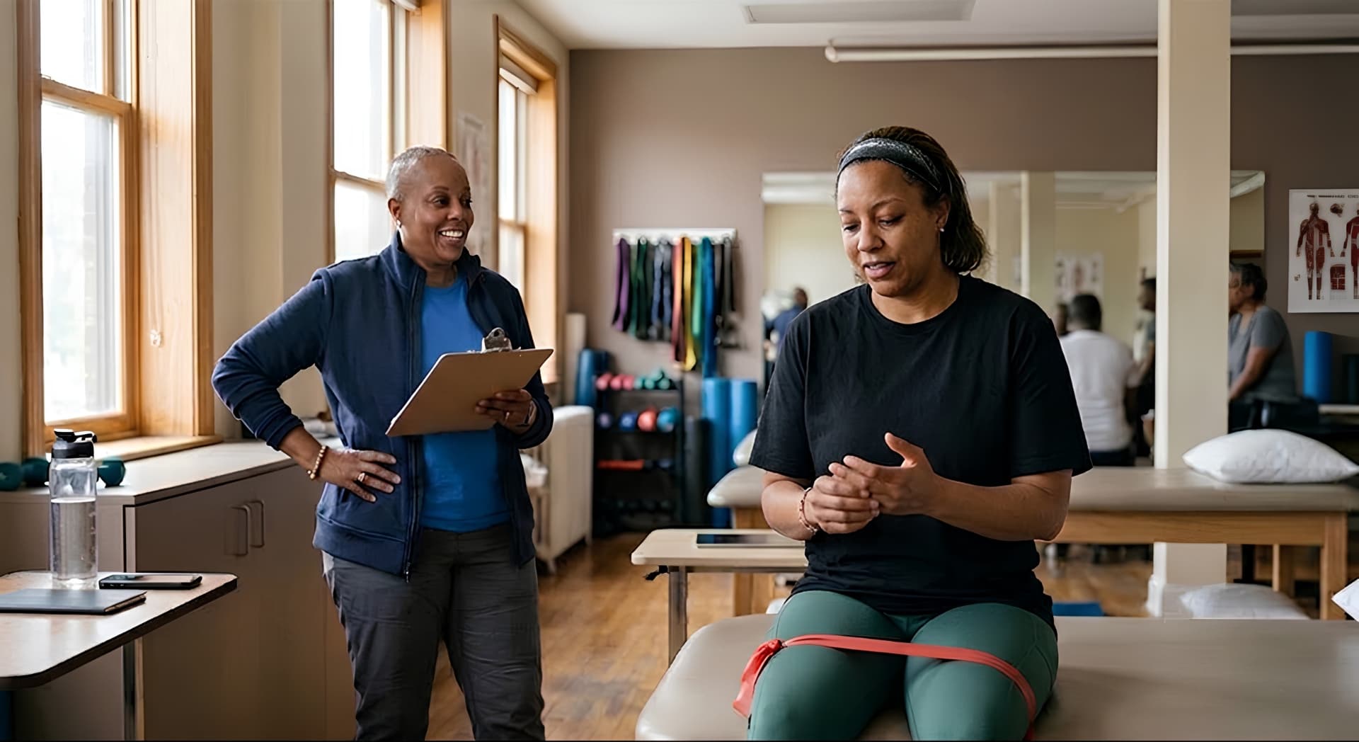 A patient at physical therapy considering next steps